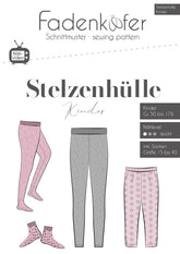 Papierschnittmuster Leggins Stelzenhülle Kinder Fadenkäfer